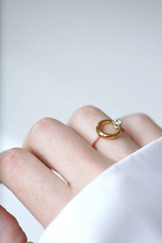 Bague 53 Bague croissant de lune diamant et or 58 Facettes