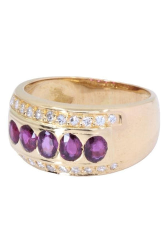 Bague 54 BAGUE MODERNE RUBIS ET DIAMANTS 58 Facettes 063001