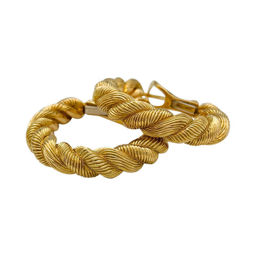 Boucles d'oreilles Boucles d'oreilles Poiray "Dune" en or jaune. 58 Facettes 31742