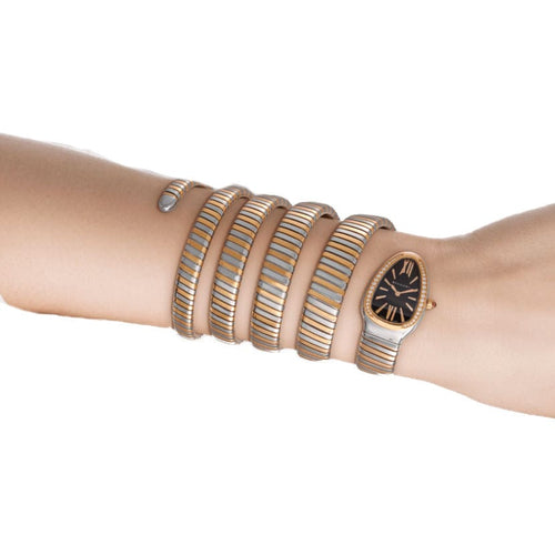 Montre Montre Bulgari "Serpenti" or et acier, diamants. 58 Facettes 31025