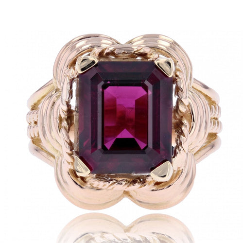 Bague 58 Bague grenat rhodolite et or vintage 58 Facettes 23-064