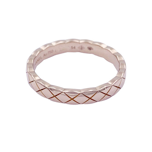 Bague 54 Bague alliance Chanel, "Coco Crush", or rose. 58 Facettes 33003