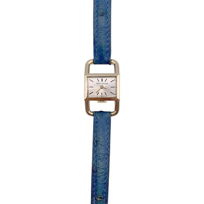 Montre Montre Jaeger Lecoultre & Hermès, "Etrier", or jaune, bracelet cuir. 58 Facettes 32561