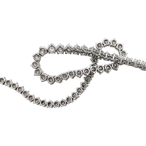 Collier Collier rivière diamants en or blanc. 58 Facettes 30976