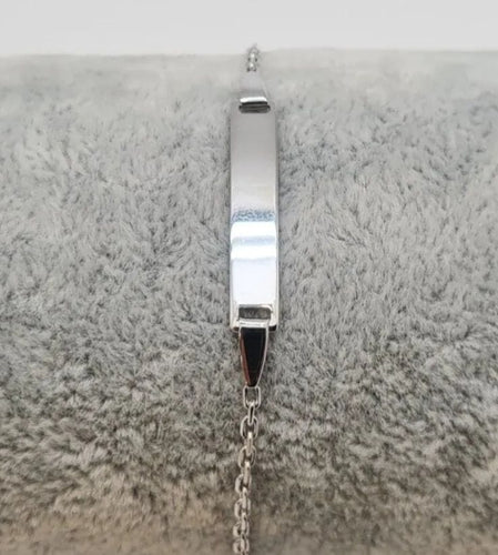 Bracelet Gourmette en Or Blanc 58 Facettes