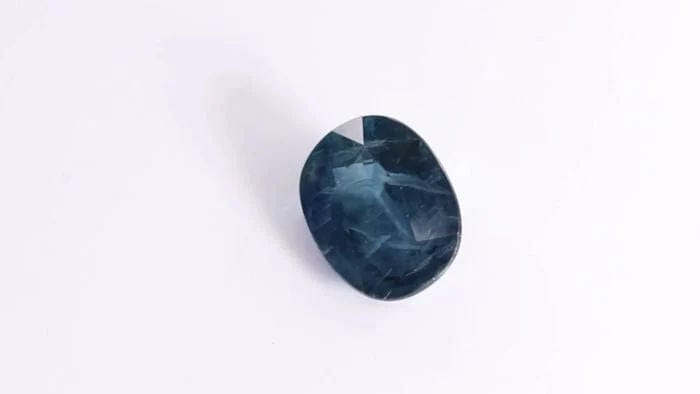 Gemstone Saphir bleu chauffé 3,67cts certificat GCI 58 Facettes 270