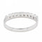 Bague 56 Bague Demi alliance Or blanc Diamant 58 Facettes 2225474CN
