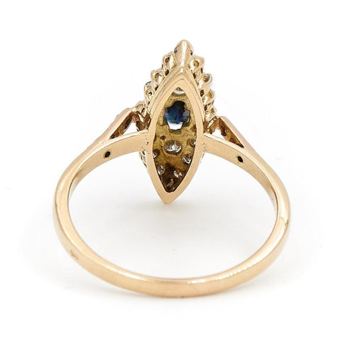 Bague 53 Bague Marquise Or jaune Saphir 58 Facettes 1792064CN