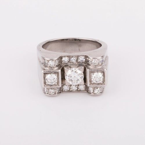 Bague Bague platine et diamant 58 Facettes