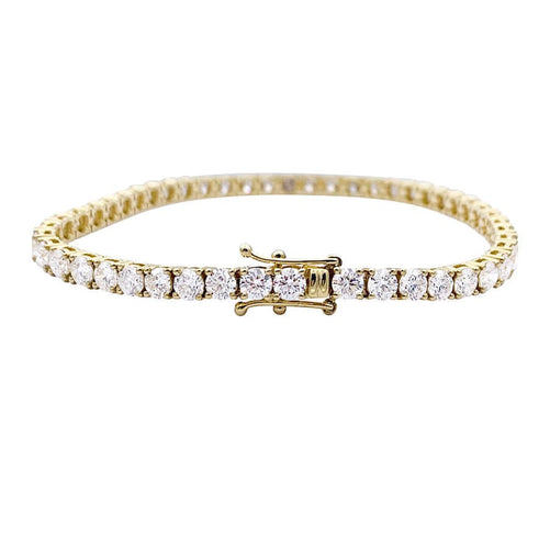 Bracelet Bracelet ligne diamants or jaune. 58 Facettes 33157