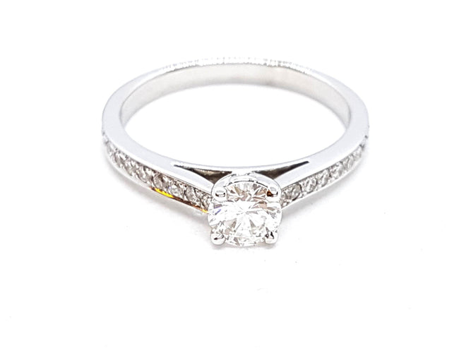 Bague 53 Bague Solitaire Or blanc Diamant 58 Facettes 578713RV