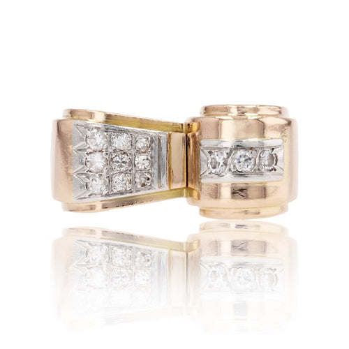 Bague 55 Bague tank diamants asymétrique 58 Facettes APEB6