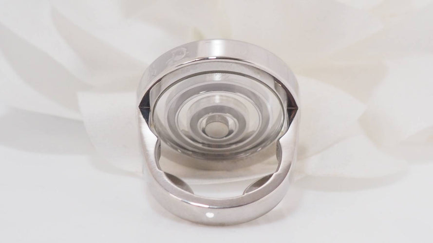 Bague 51.5 Bague Chopard Happy Spirit en or blanc 58 Facettes