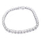 Bracelet Bracelet ligne diamants en or blanc. 58 Facettes 33128