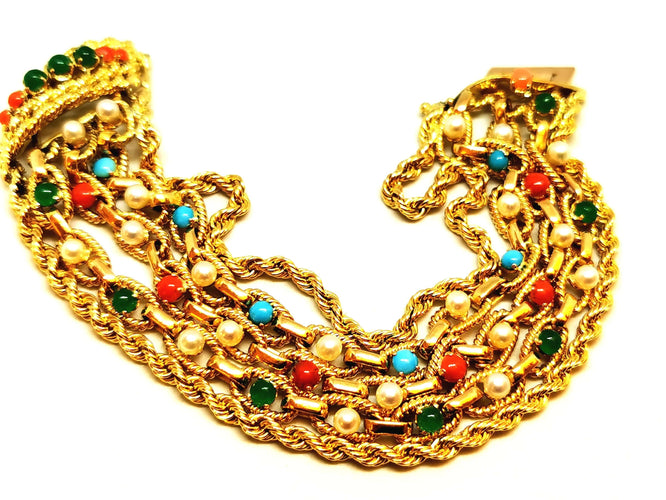 Bracelet Bracelet Manchette Or jaune Cornaline 58 Facettes 1833431CN