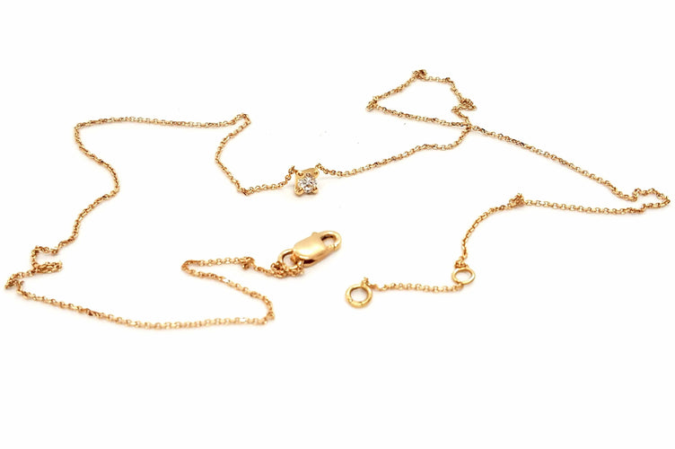 Collier Collier Or rose Diamant 58 Facettes 578739RV