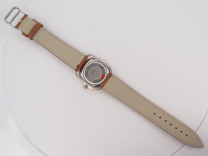 Montre montre HERMES arceau quartz 33 mm or & acier 58 Facettes 254345