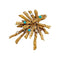 Broche Broche Chaumet en or jaune, diamants et turquoises. 58 Facettes 31240
