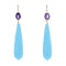 Boucles d'oreilles Boucles d'oreilles pendantes améthystes et turquoises 58 Facettes 22-348
