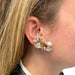 Boucles d'oreilles Boucles d'oreilles "Feuillage" bicolore, diamants et perles. 58 Facettes 31178