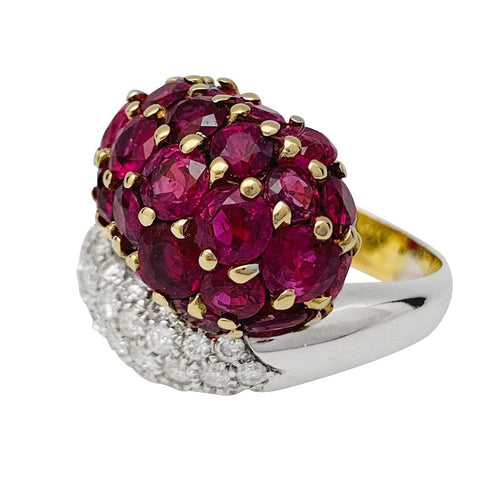 Bague 52 Bague "Toi & Moi", deux ors, rubis et diamants. 58 Facettes 31584