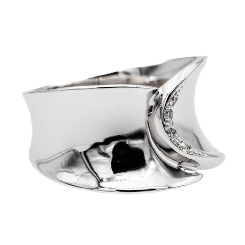 Bague 55 Bague Bandeau Or blanc Diamant 58 Facettes 2718331CN