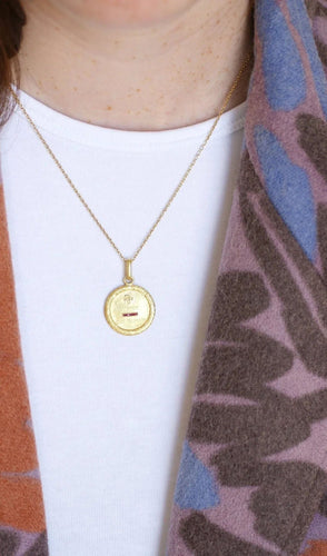 Pendentif Médaille Augis diamants 58 Facettes