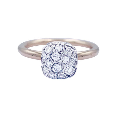 Bague 56 Bague Pomellato, "Nudo Solitaire", or rose et blanc, diamants. 58 Facettes 32267