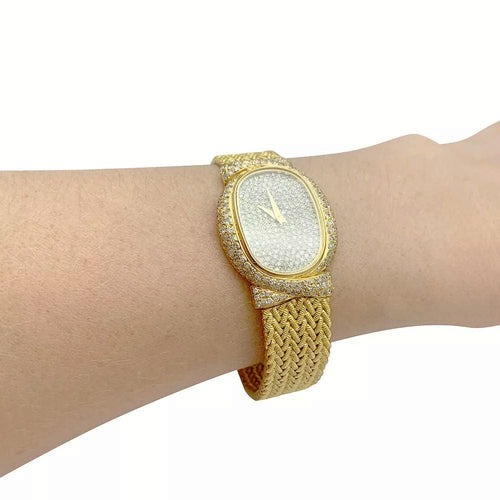 Montre Montre Vacheron Constantin or jaune, diamants. 58 Facettes 31367