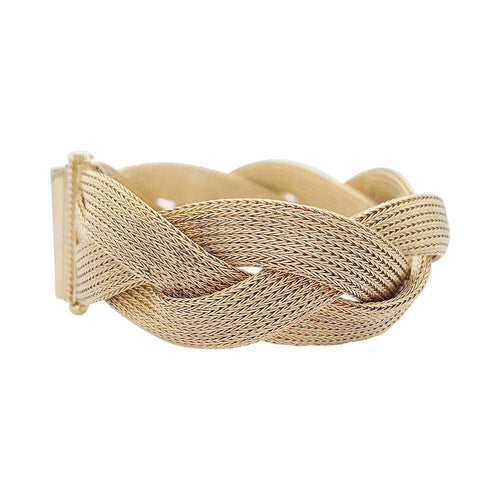 Bracelet Bracelet tresse or jaune. 58 Facettes 32347
