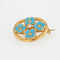 Broche Broche perle et fleurs émaillées turquoise 58 Facettes 19-196A