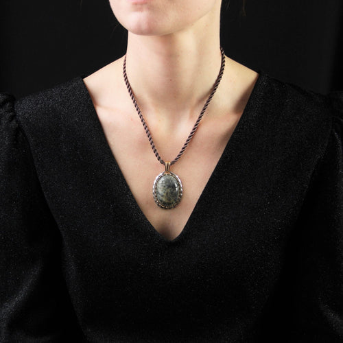 Pendentif Pendentif or argent scarabée labradorite 58 Facettes 22-605