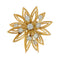 Broche Broche Cartier "Fleur" en or jaune et diamants. 58 Facettes 31448