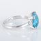 Bague 52 Bague Solitaire Topaze bleue 58 Facettes 8384