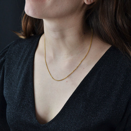 Collier Chaine maille gourmette or jaune 58 Facettes 13-137