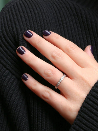 Bague Alliance américaine platine diamants 0,55 ct 58 Facettes J60