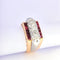 Bague Bague tank en or rose et diamants 58 Facettes 5614