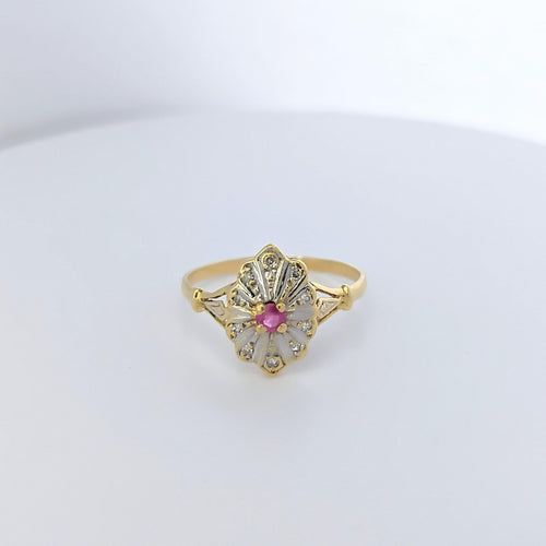 Bague Bague Art déco 2 ors diamants et rubis 58 Facettes 25022