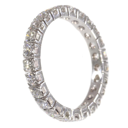 Bague 57 Alliance en or blanc, diamants 58 Facettes 12196-0004