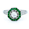 Bague 55.5 Bague Diamant, Émeraude, Platine 58 Facettes 76851EBEDE004A599DCA71647E815FCF