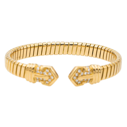 Bracelet Bulgari Bracelet Maille tubogas Or jaune Diamant 58 Facettes 2673927CN