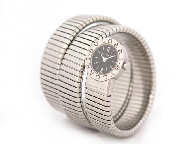 Montre montre BULGARI tubogas bb191ts triple tour 19 mm quartz acier 58 Facettes 247842