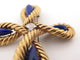 Broche broche VAN CLEEF & ARPELS pendentif croix cabochon lapis lazuli diamants 58 Facettes 257360