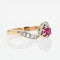 Bague 52 Bague ancienne asymétrique rubis et diamants 58 Facettes 21-086