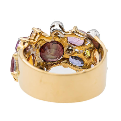 Bague 59 Bague Bandeau Or jaune Grenat 58 Facettes 2819766CN