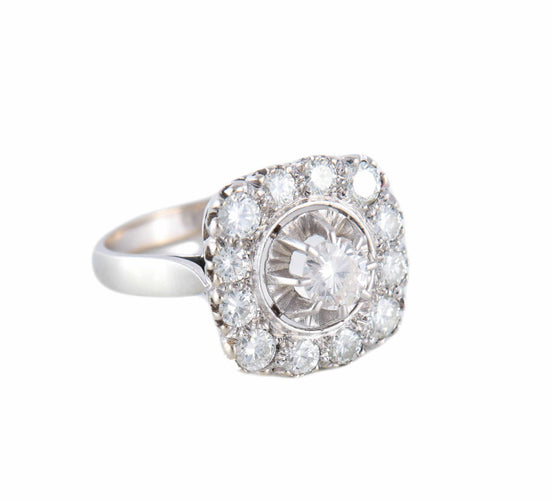 Bague BAGUE CARREE DIAMANTS 58 Facettes BO/220063-64 RIV
