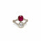 Bague 53 Bague "Toi et Moi" en diamant rubis naturel non chauffé certifié victorien 58 Facettes
