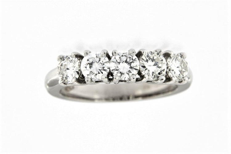 Bague 54 Bague Rivière 5 diamants 58 Facettes 49