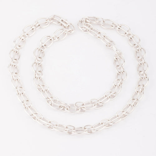 Collier Sautoir Hermès en argent 58 Facettes 1