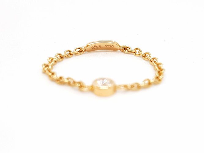 Bague 53 Bague Chaînette Or rose Diamant 58 Facettes 578689RV